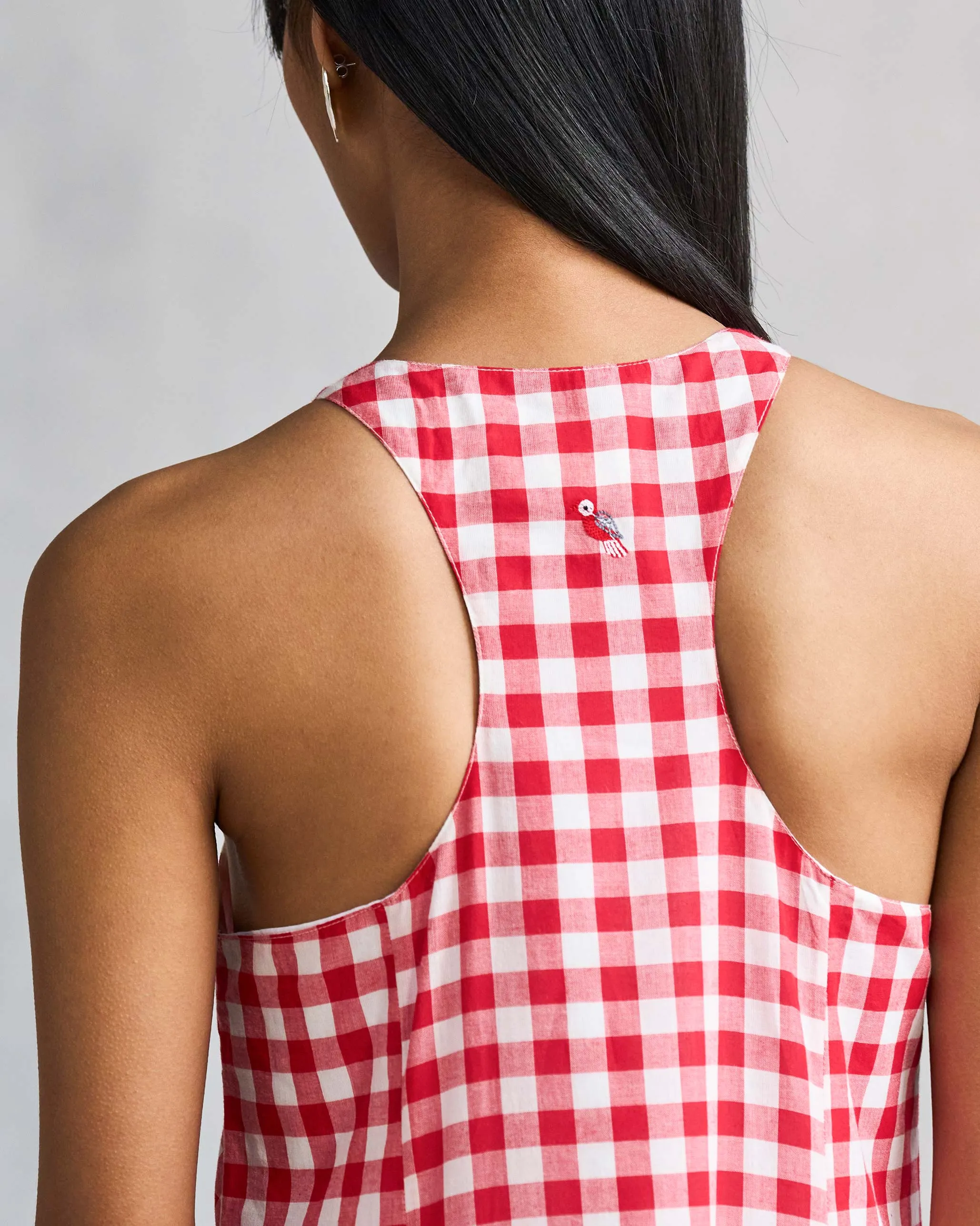 Noble Aura Gift-Worthy Karibu Dress - Red & White