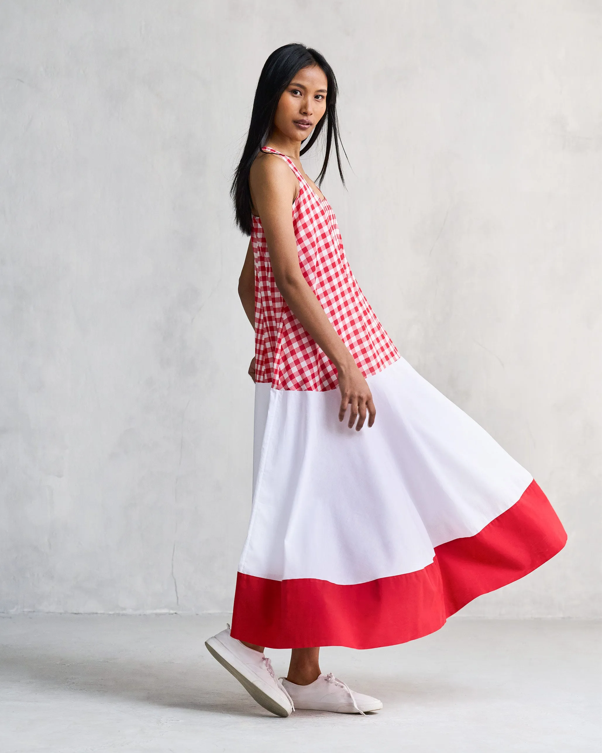 Resort Outfit Karibu Dress - Red & White