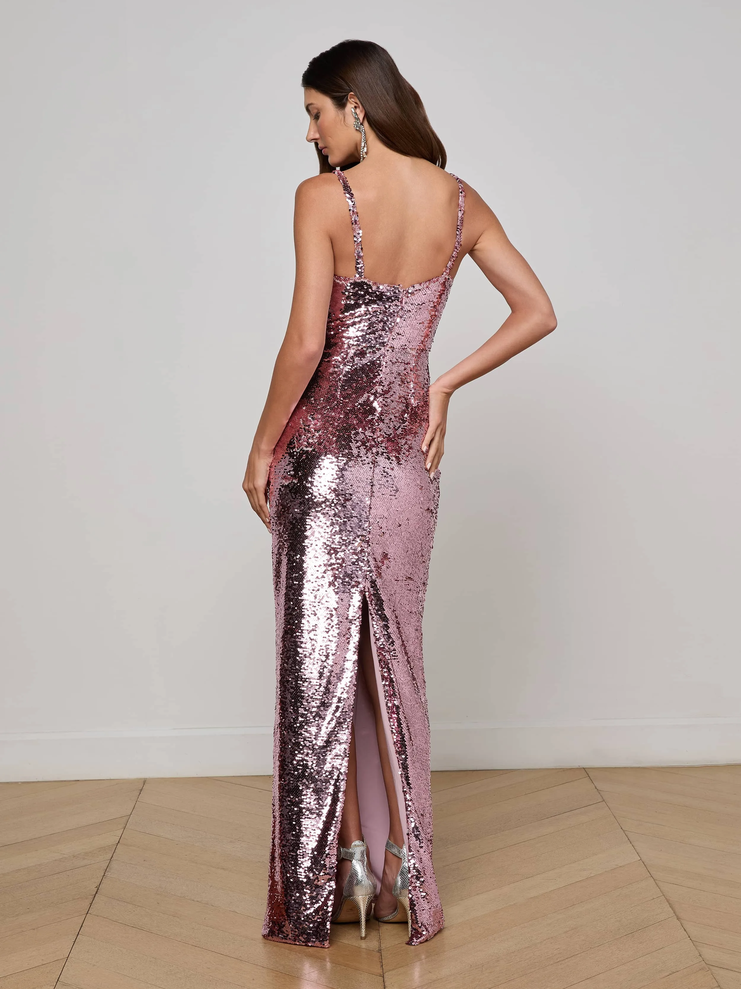 Effortless Look Walk Mood Karma Sequin Maxi Dress