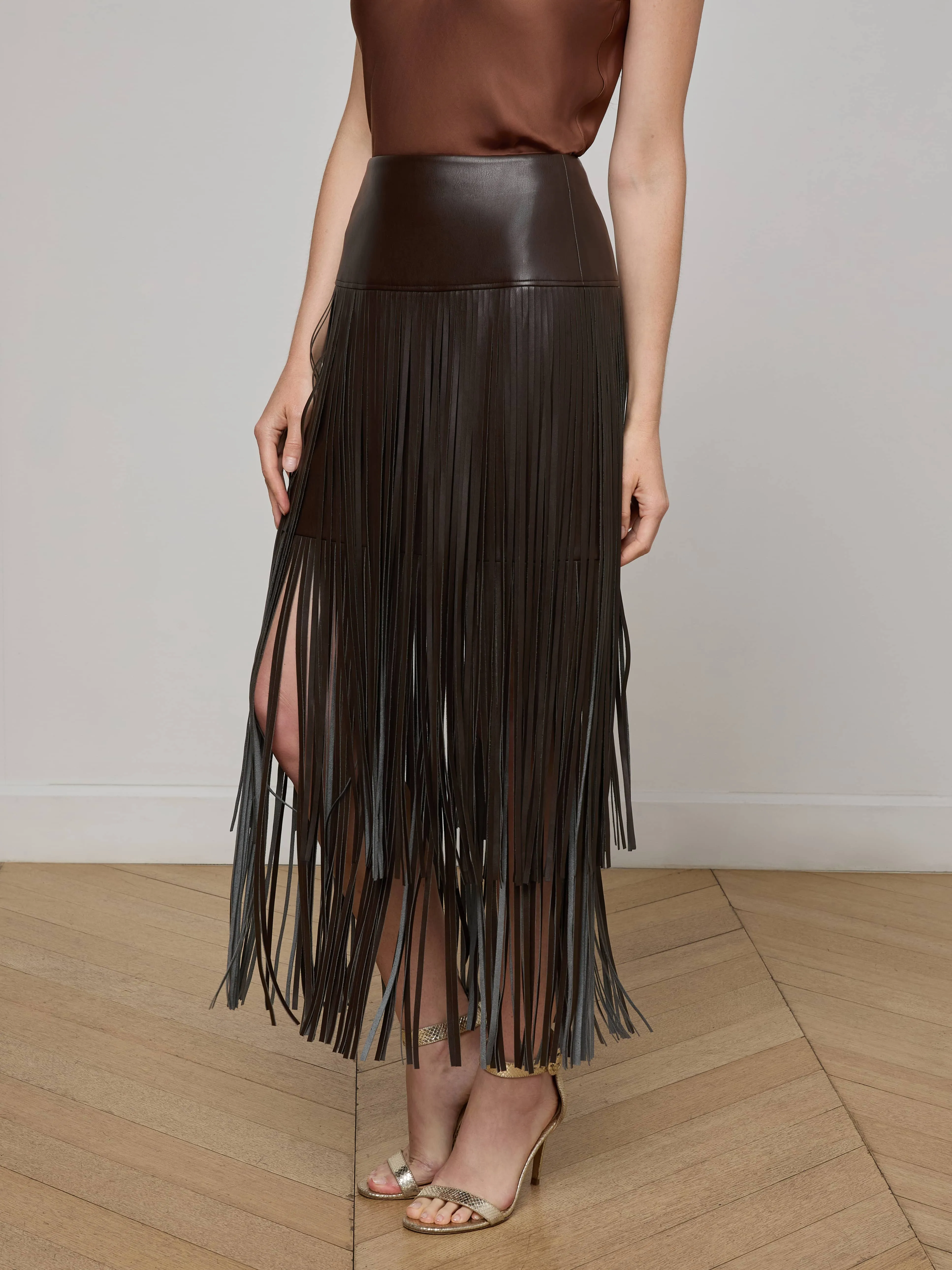 Anti Pilling Fabric Karolina Fringe Skirt