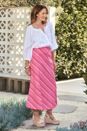 Daily Fashion Soft Combo Katie Bias Cut Skirt in Melonie