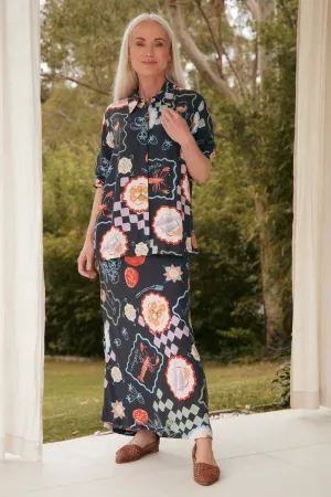 Sustainable Fabric Katie Bias Cut Skirt in New Orleans