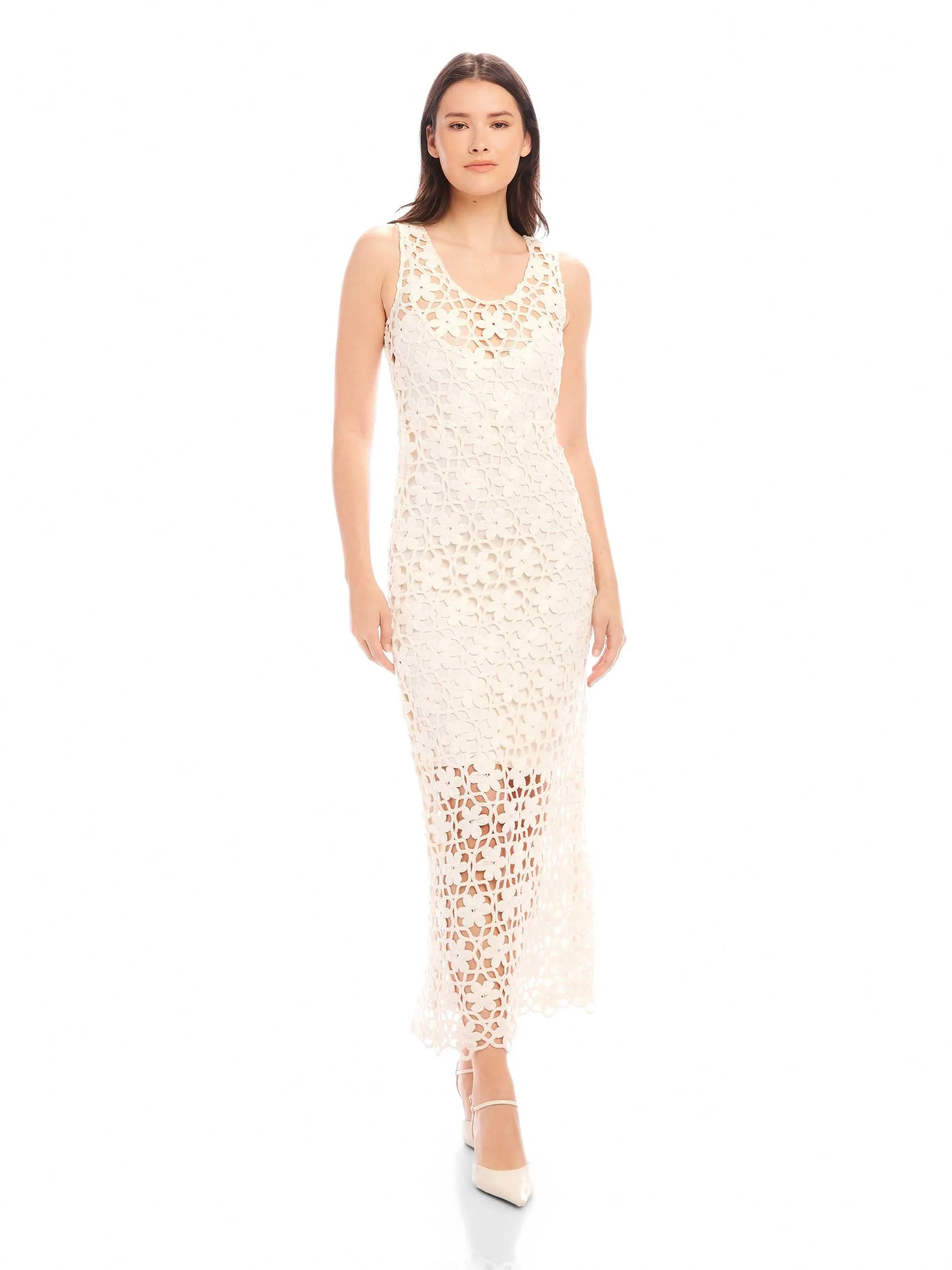 Silky Layer Weekend Ready Kelsie Crochet Dress