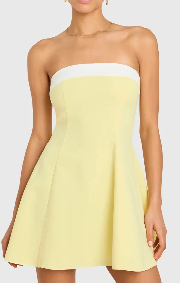 Contrast-Piping Chic Look Kerielle Dress