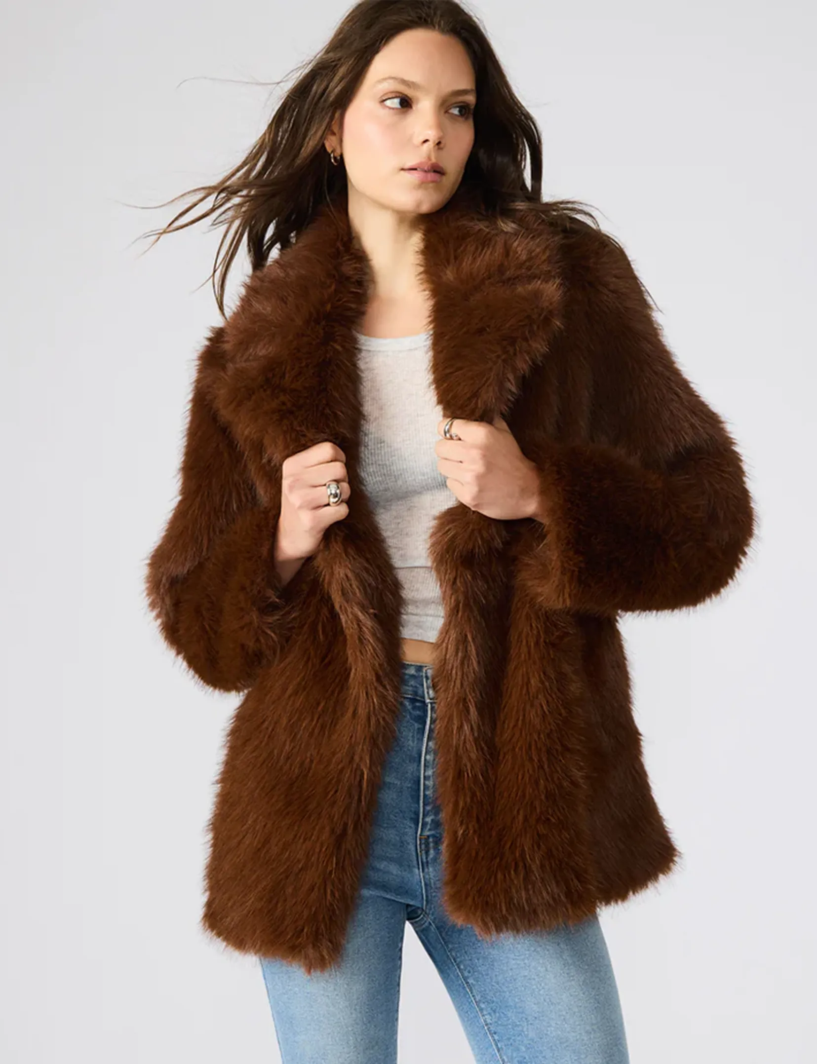 Kindra Coat, Brown Compression Panels