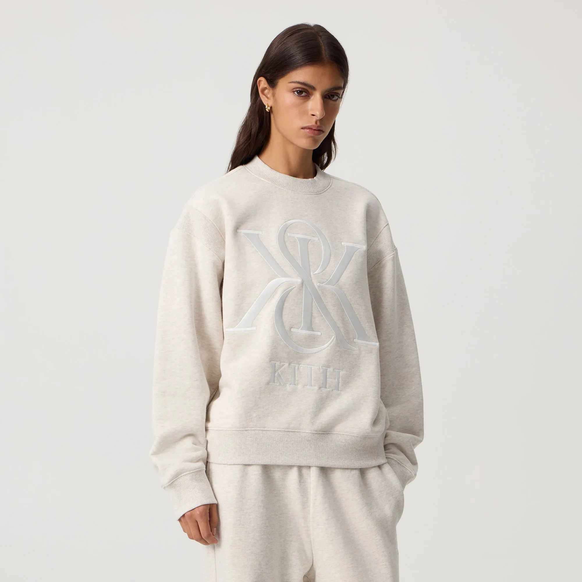 Kith Women Asher III Crest Crewneck - Sandy Heather product wedding guest elegance Effortless Style