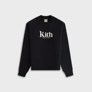 anti shrinking Kith Women Asher New York Crewneck - Black