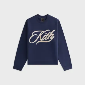 Kith Women Ashwin Varsity Crewneck - Nocturnal Pullover