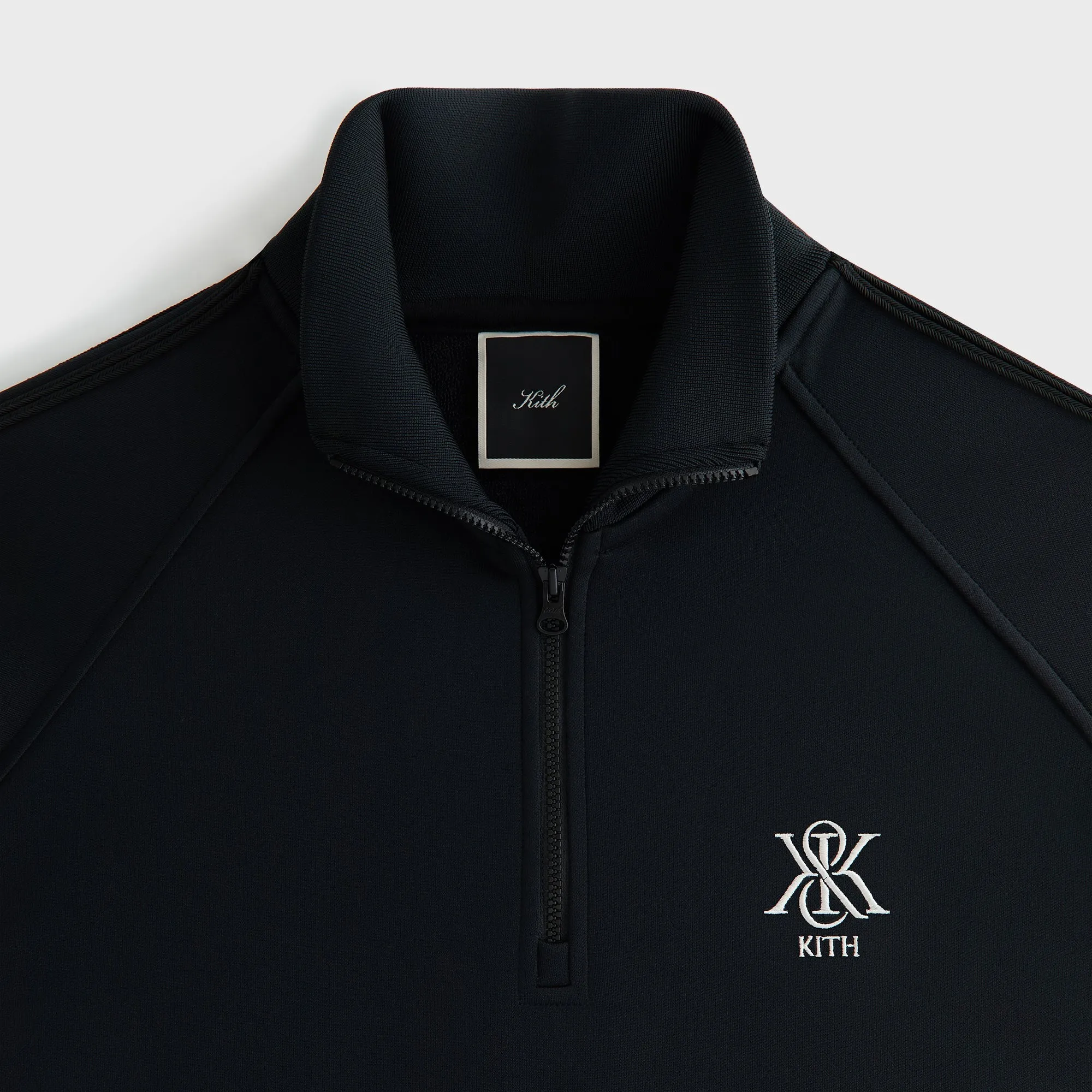 Semi Formal Kith Women Everly Tricot Track Quarter Zip - Black