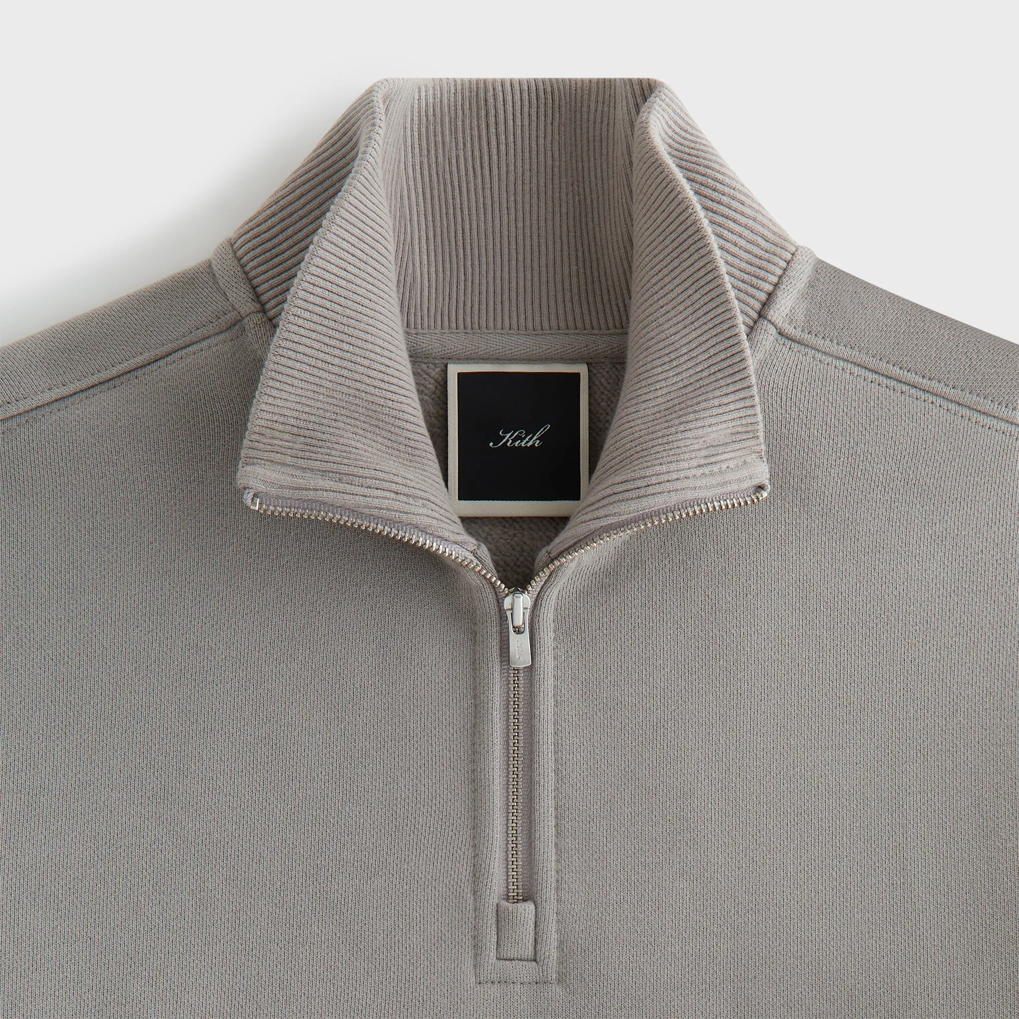 Kith Women Hunter II Punctuated Logo Quarter Zip - Storm loop accents