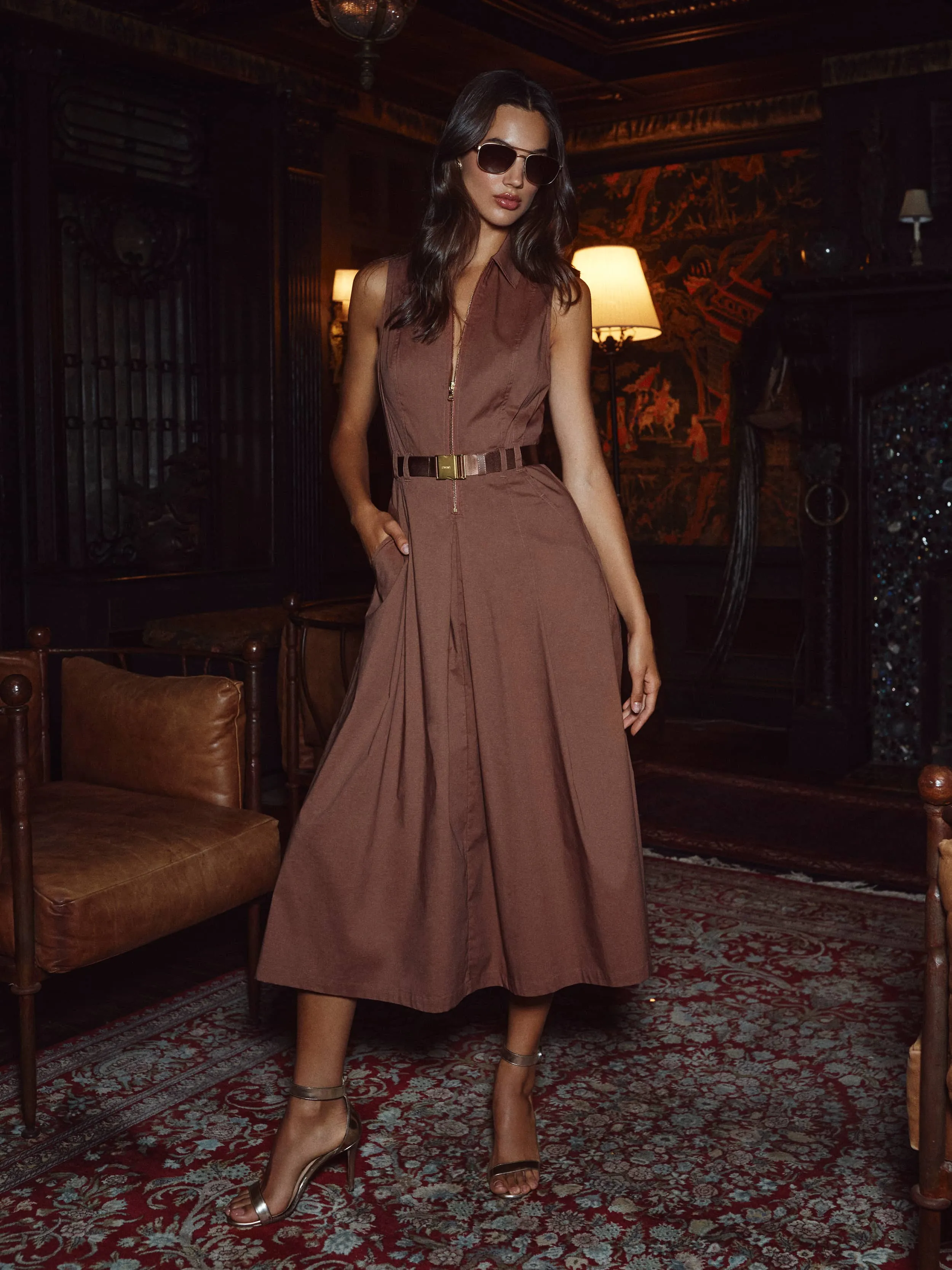 summer breeze Flexible Cut Kolton Midi Dress