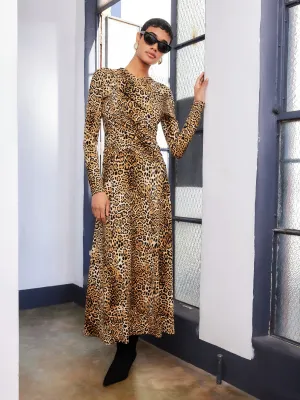 Kourtney Cross-Front Midi Dress Delicate Details