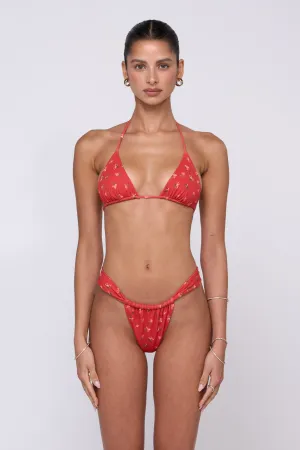 Confidence-Boosting Beach Time Kyle Bikini Top in Cayenne