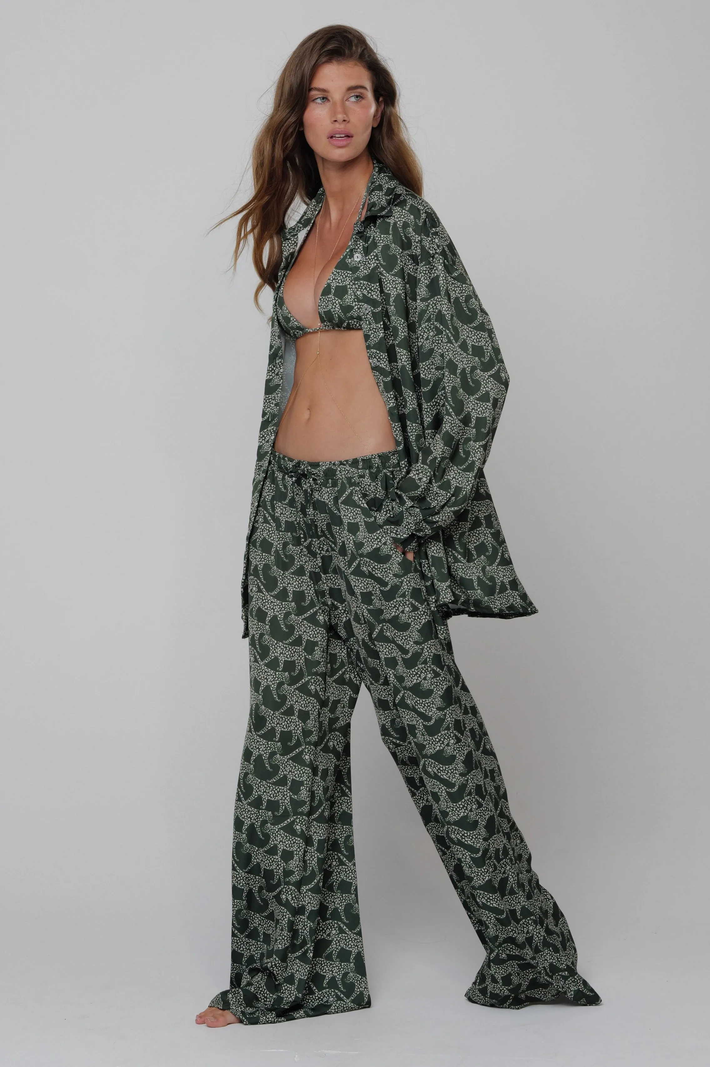 Kyle Bikini Top in Puma Bonded Seam Engineering Sand Resistant Fabric