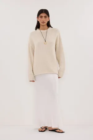 CHARLI WHITE SATIN MAXI SKIRT Seamless construction Stretch Comfort