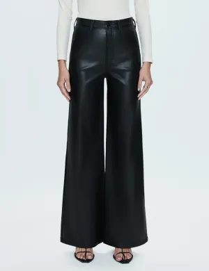Versatile Fashion Relaxed Cut Lana Wide Leg Trouser, Slate Black