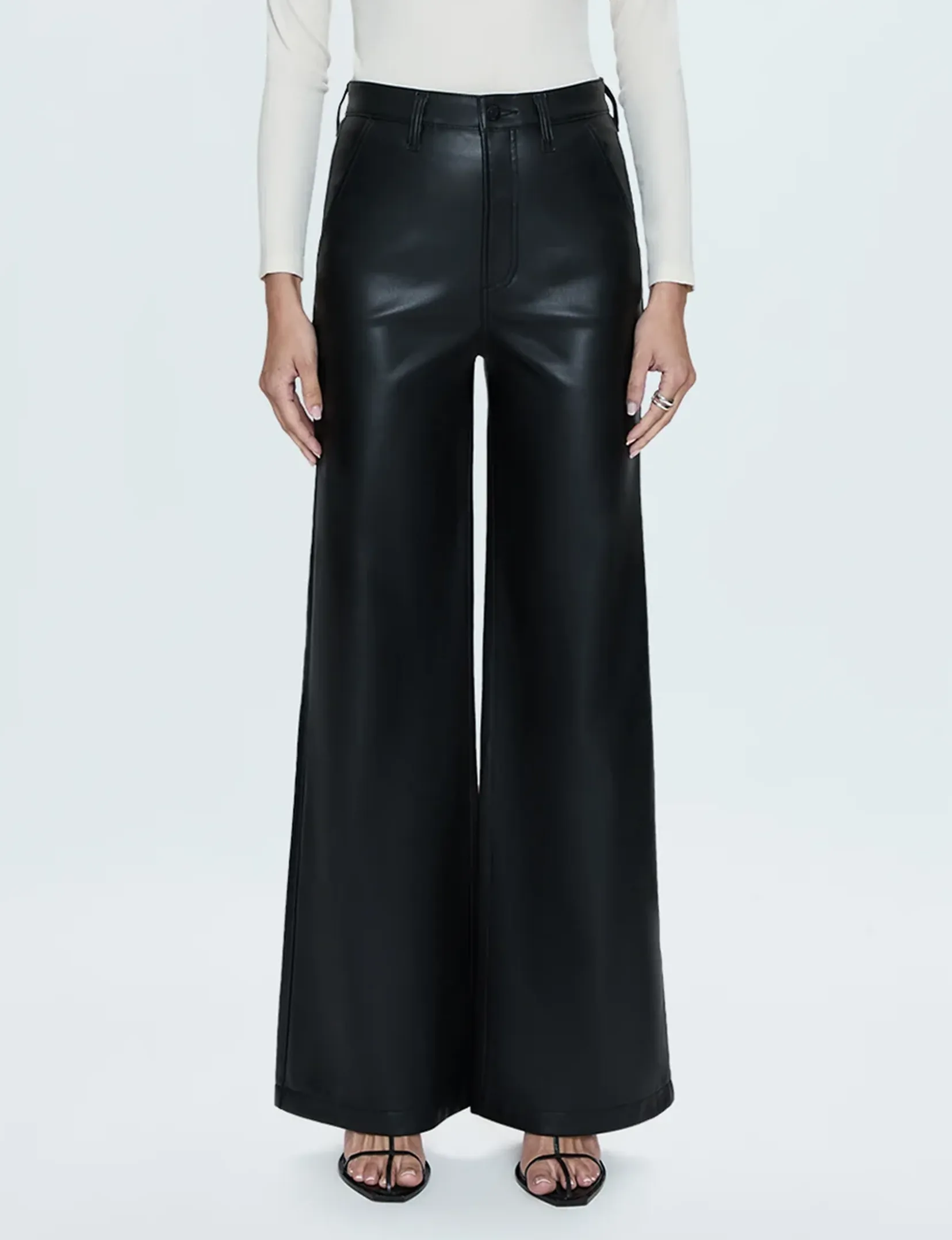 Versatile Fashion Relaxed Cut Lana Wide Leg Trouser, Slate Black