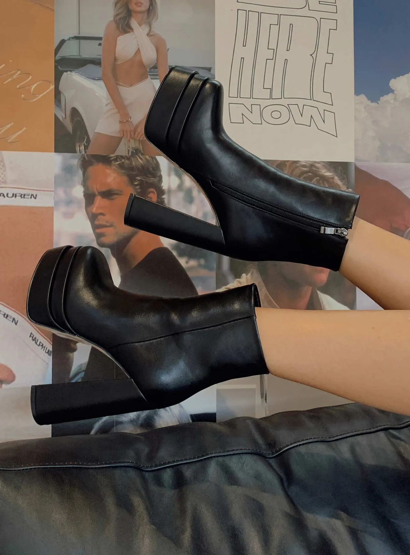 Elastic tongue Last Time Boots Black