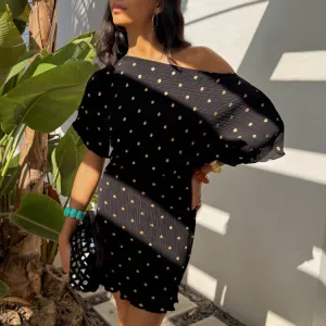 Body Harmony Bless Glow Black Plisse Mini Tilly Dress