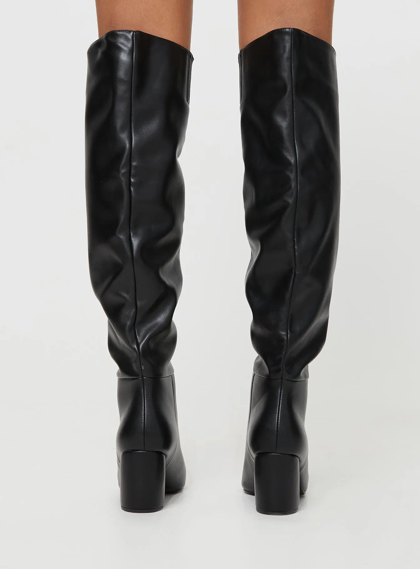 Pro Lacing Rugged Walk Ledlin Knee High Boots Black