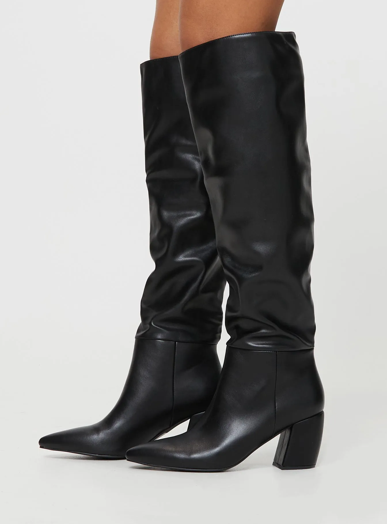 Freestyle Action Ride Ledlin Knee High Boots Black