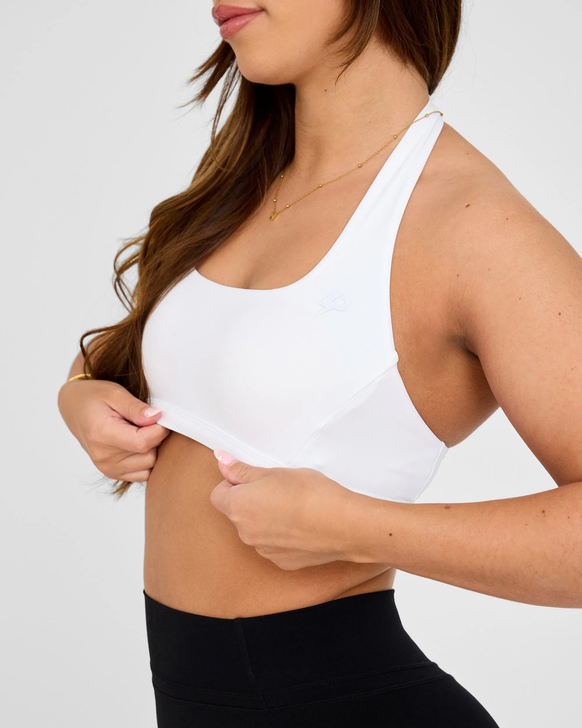 Lightweight Feel Ribbed waistband Legacy Halterneck Sports Bra