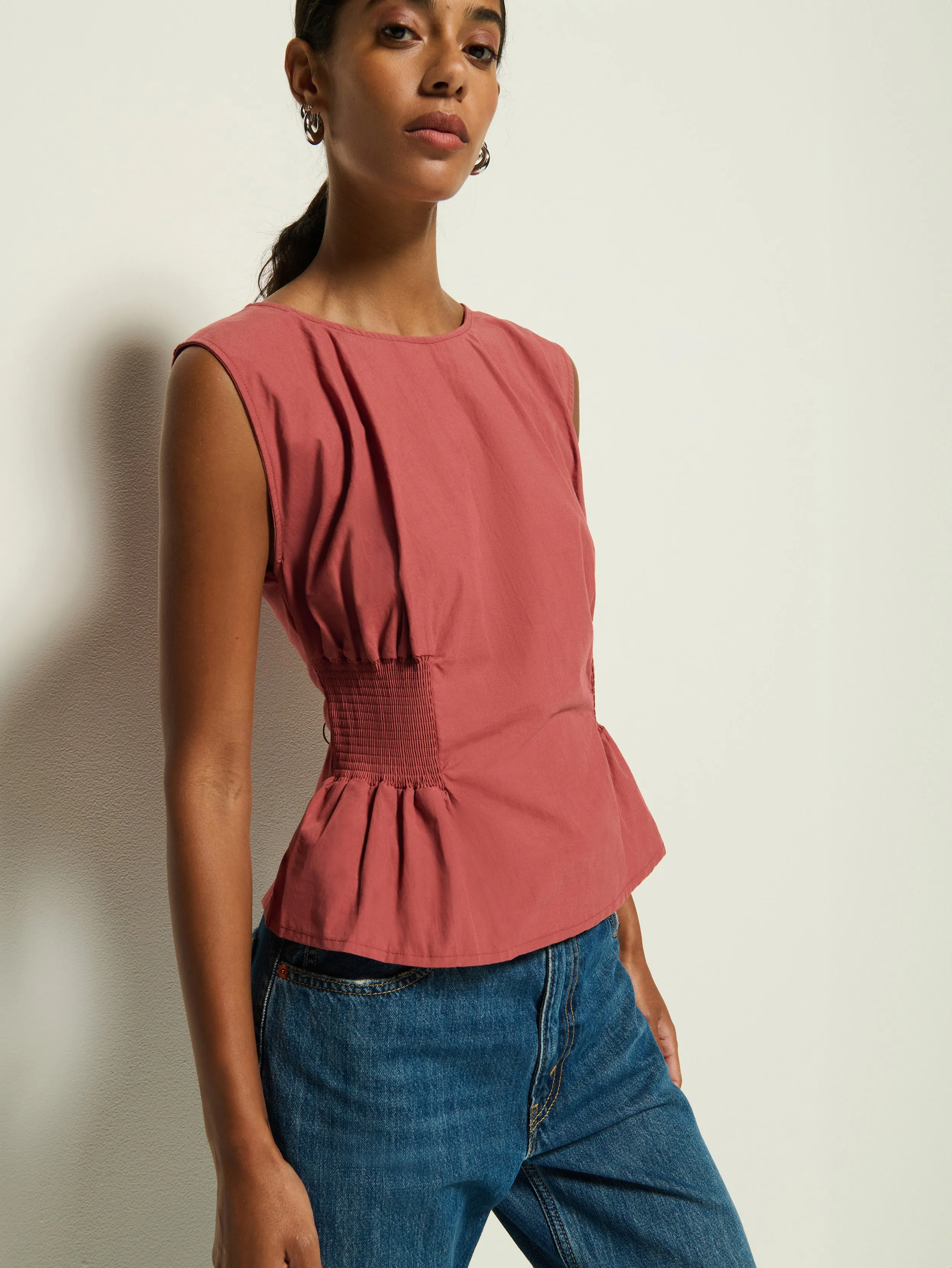 Lela Smocked Top Breathable Design