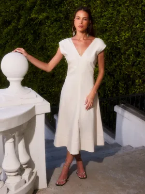 Lilia A-Line Midi Dress vacation look Subtle Elegance