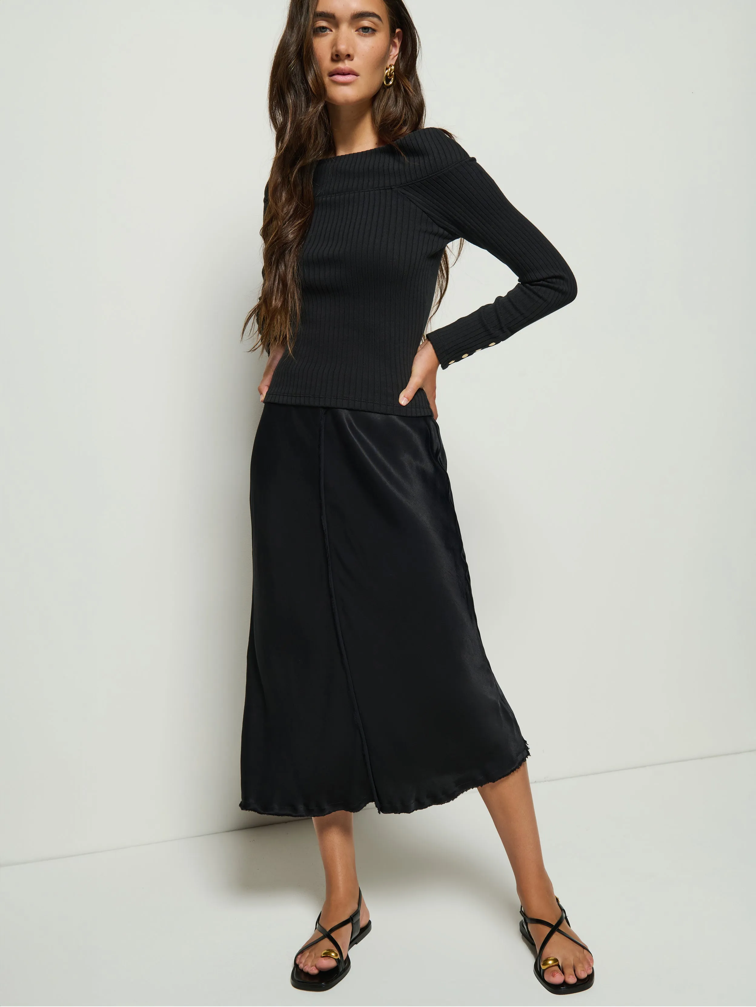 Maternity Friendly City Mood Lola Bias Midi Skirt