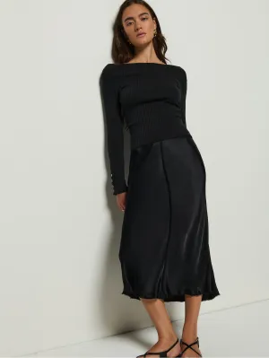 Simple Look Lola Bias Midi Skirt