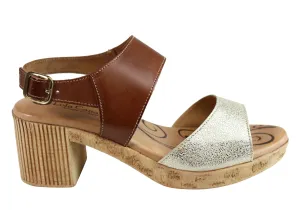 Lola Canales Mia Womens Comfort Leather Mid Heel Sandals Made In Spain Vogue Inspired Vintage Vibe