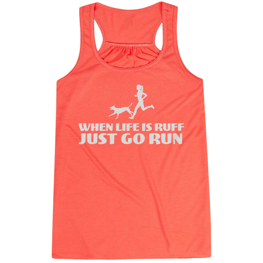 Flowy Racerback Tank Top - Life is Ruff slow - speed movement