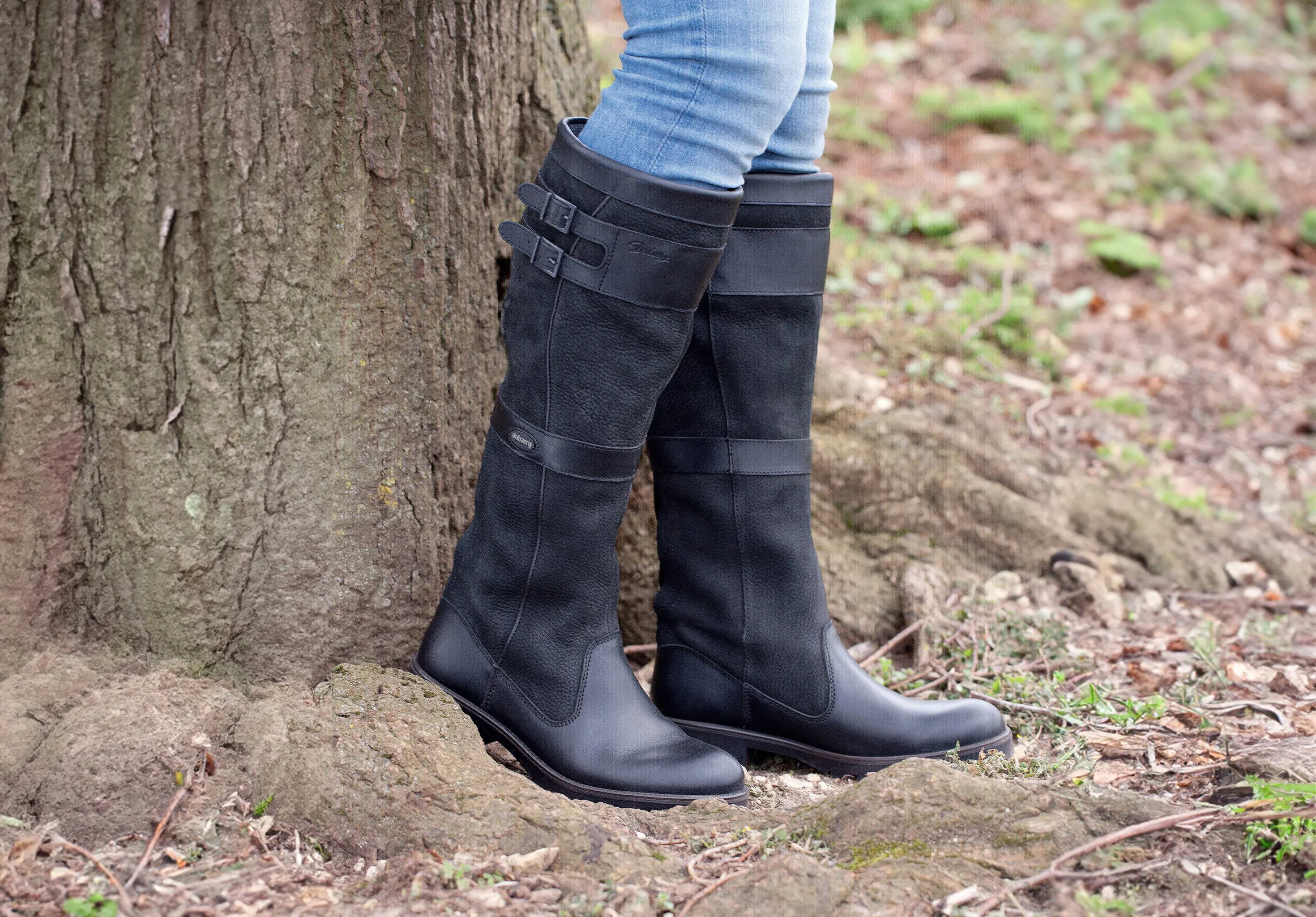Longford Country Boot - Black Classic Appearance Breathable mesh panel