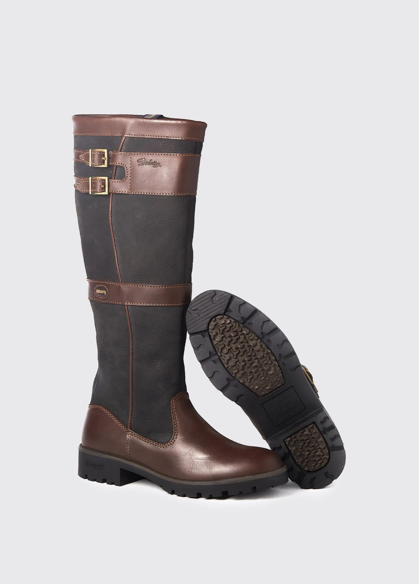 Cozy Lined No Pressure Longford Country Boot - Black/Brown