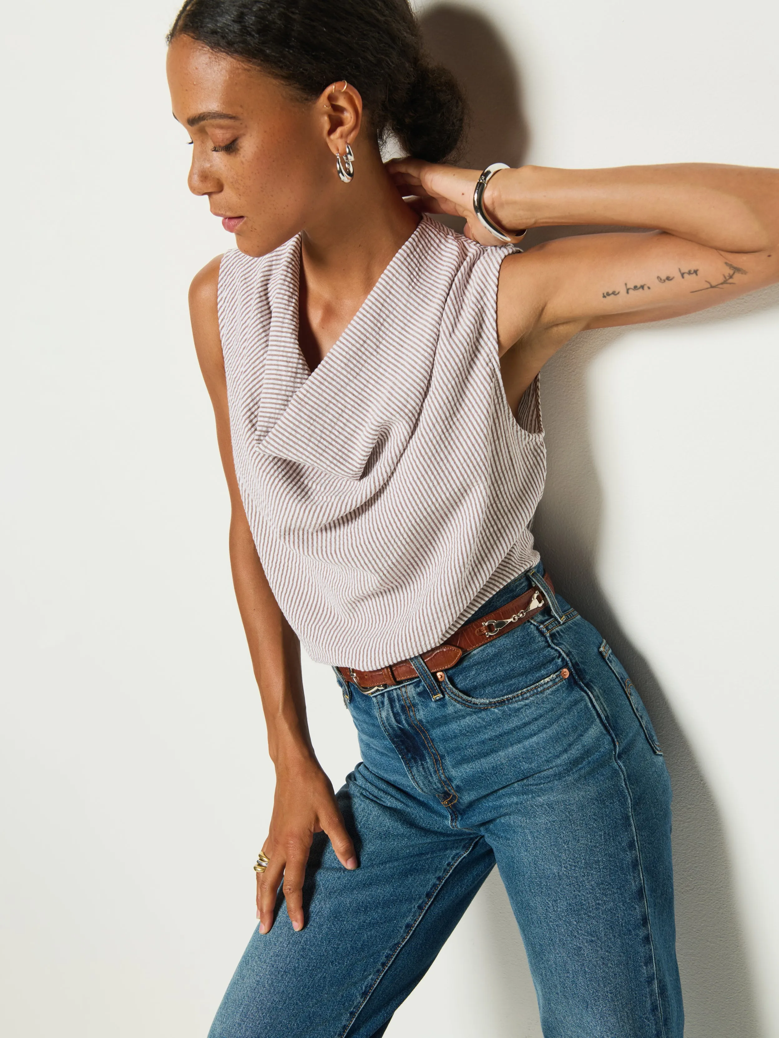 Trendy popularity Cillie Cowl Tank