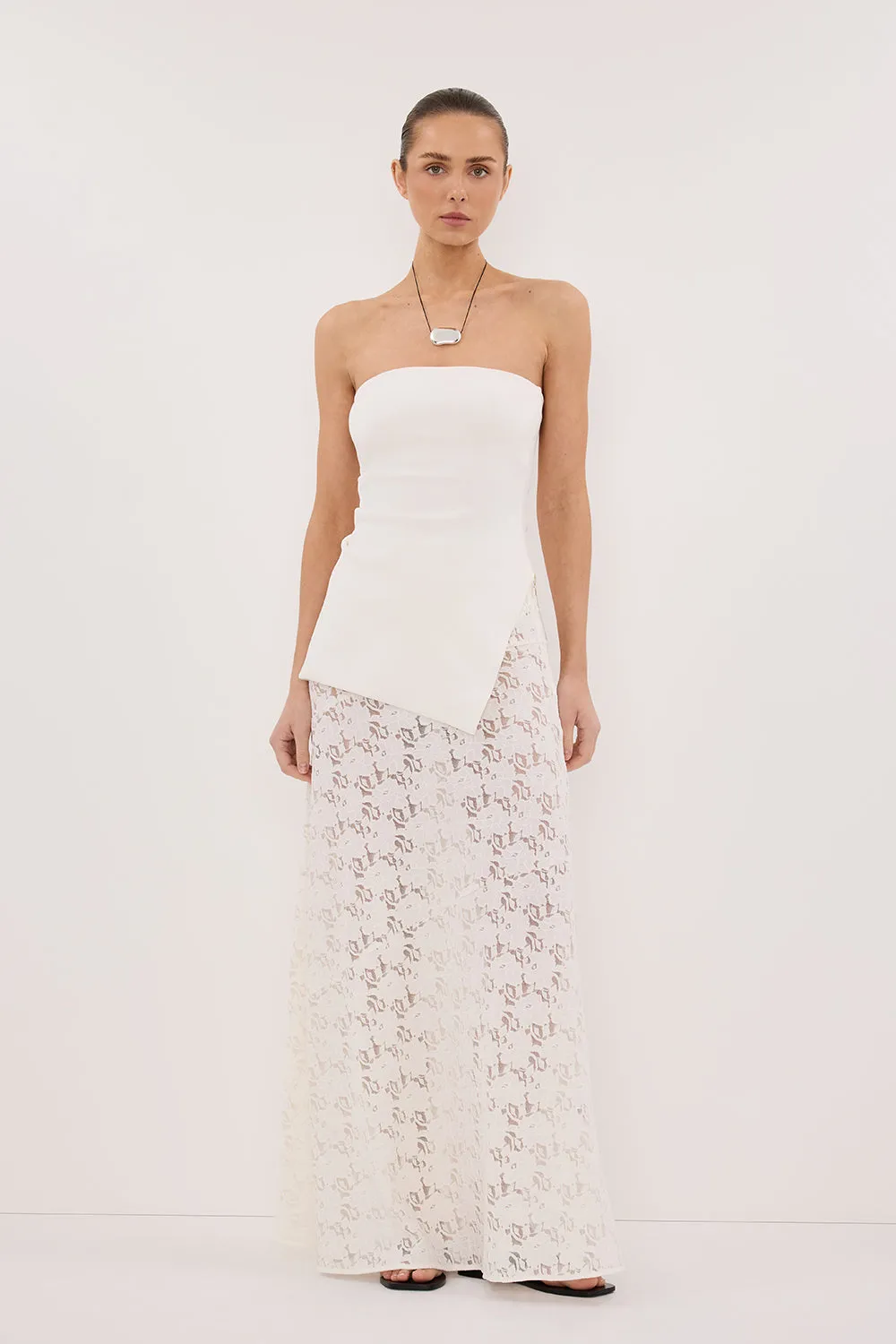 Soft Focus LOULA WHITE LACE SKIRT