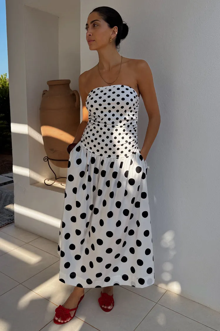 Polka Dot Lola Dress Subtle-Print Chic Wear