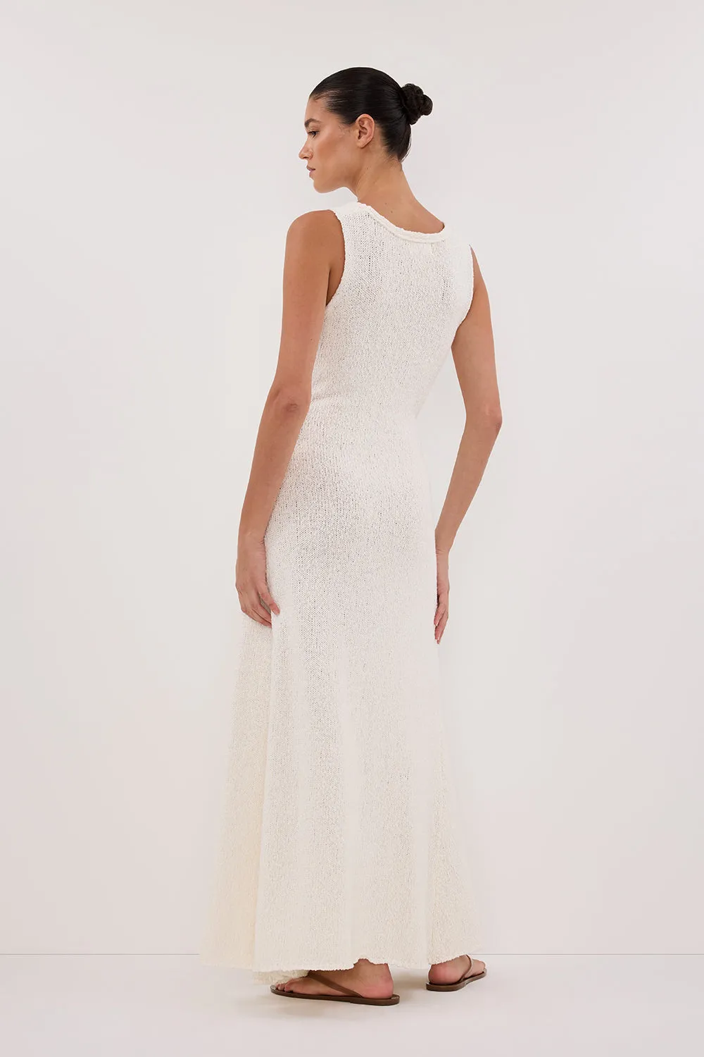 SUE OFF WHITE KNIT MAXI DRESS Sharp Mood