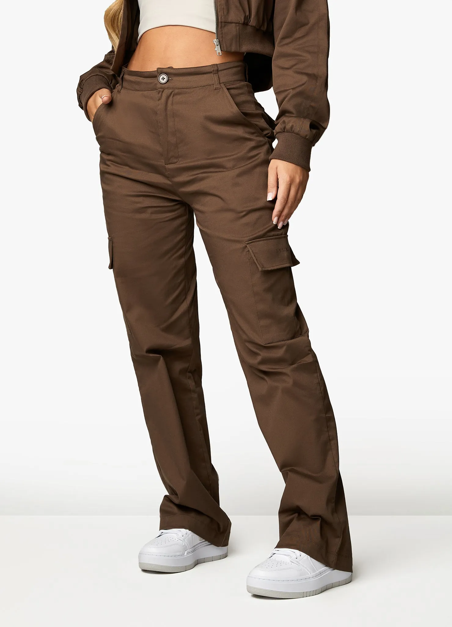 Gym King Woven Cargo Pant - Chocolate Chilly Wear DoubleLayeredKnees