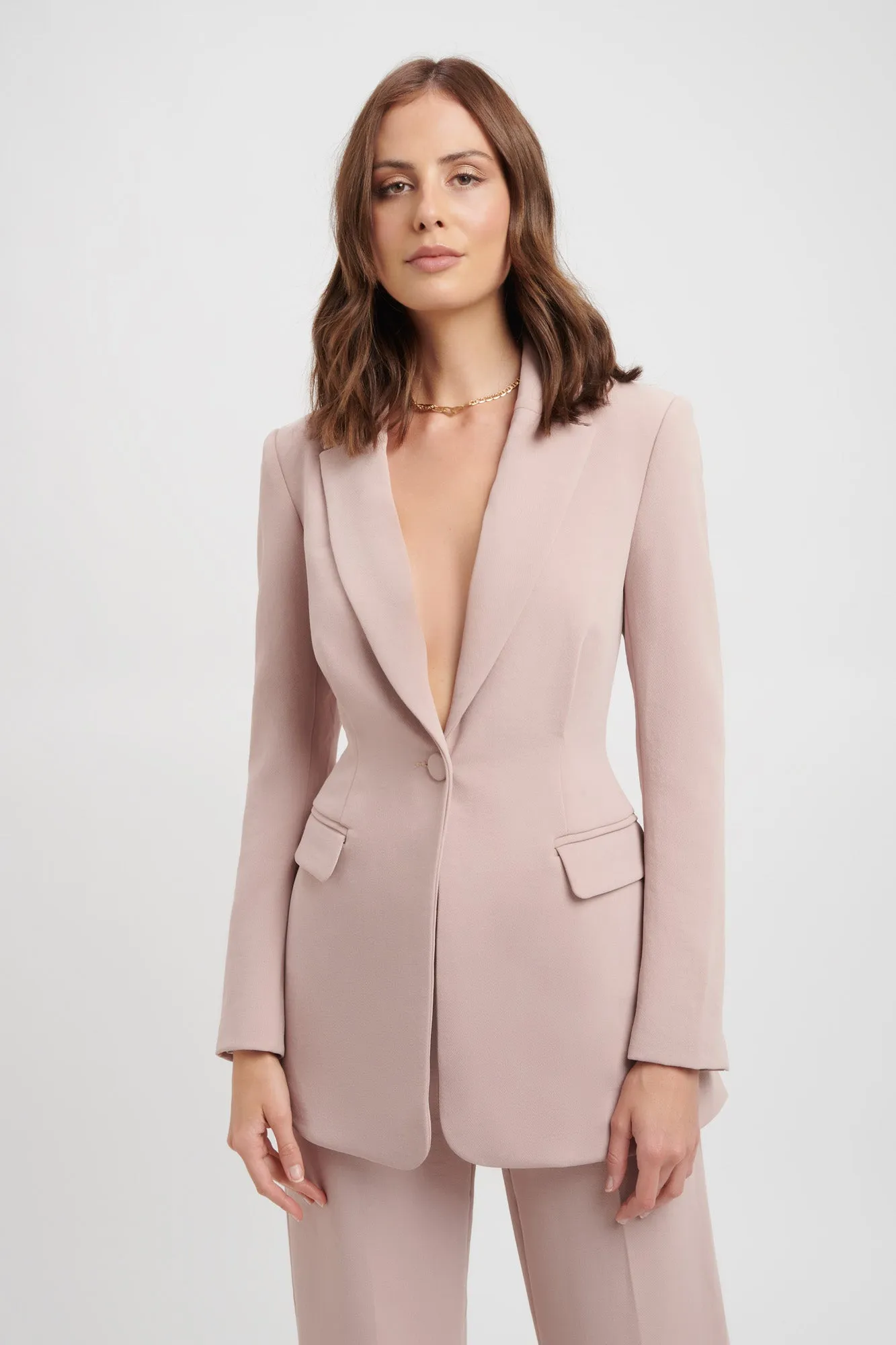 Minimalist Design Tear Resistant Fabric Lux Tuck Blazer
