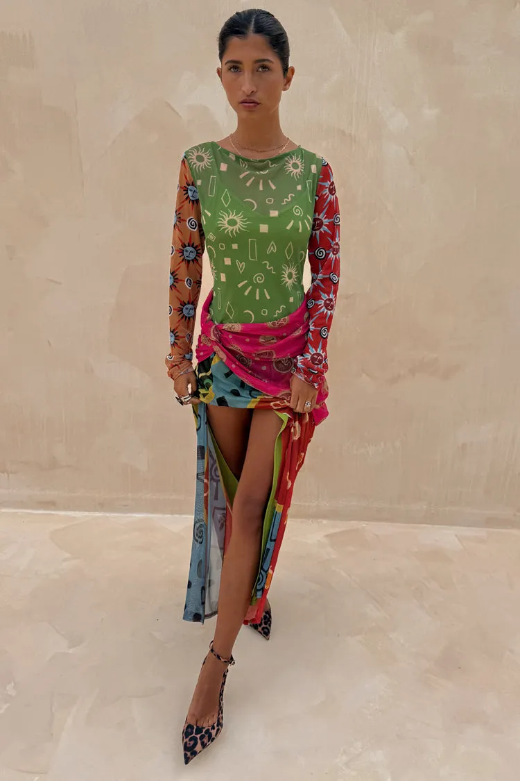 Dahlia Mesh Dress Flattering Cut Wear Silky Form