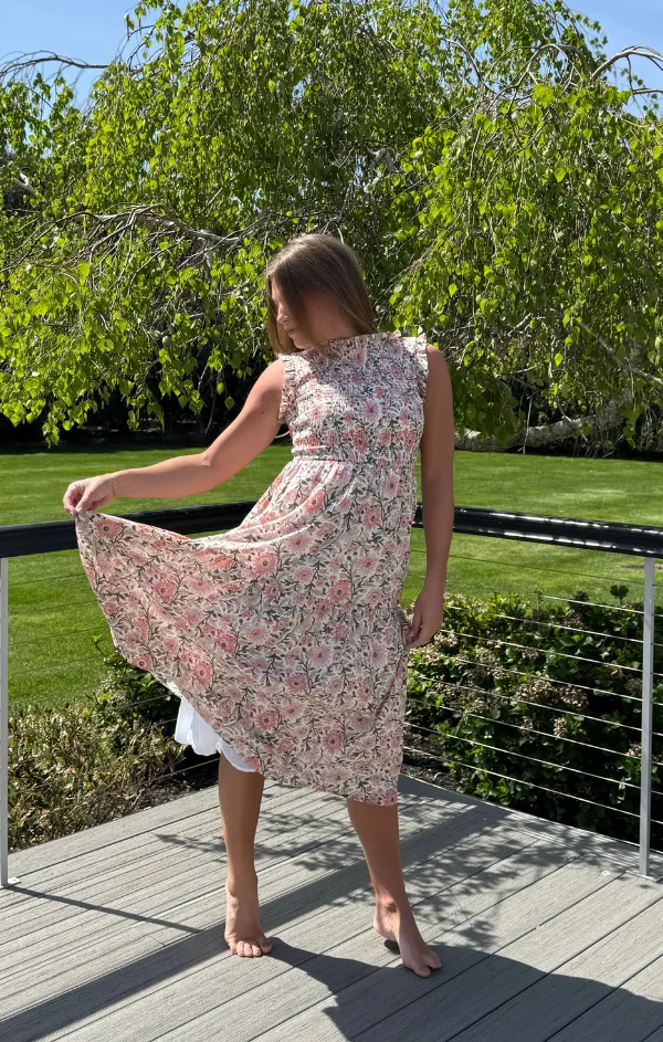 Golden Scene Mira Smocked Floral Dress