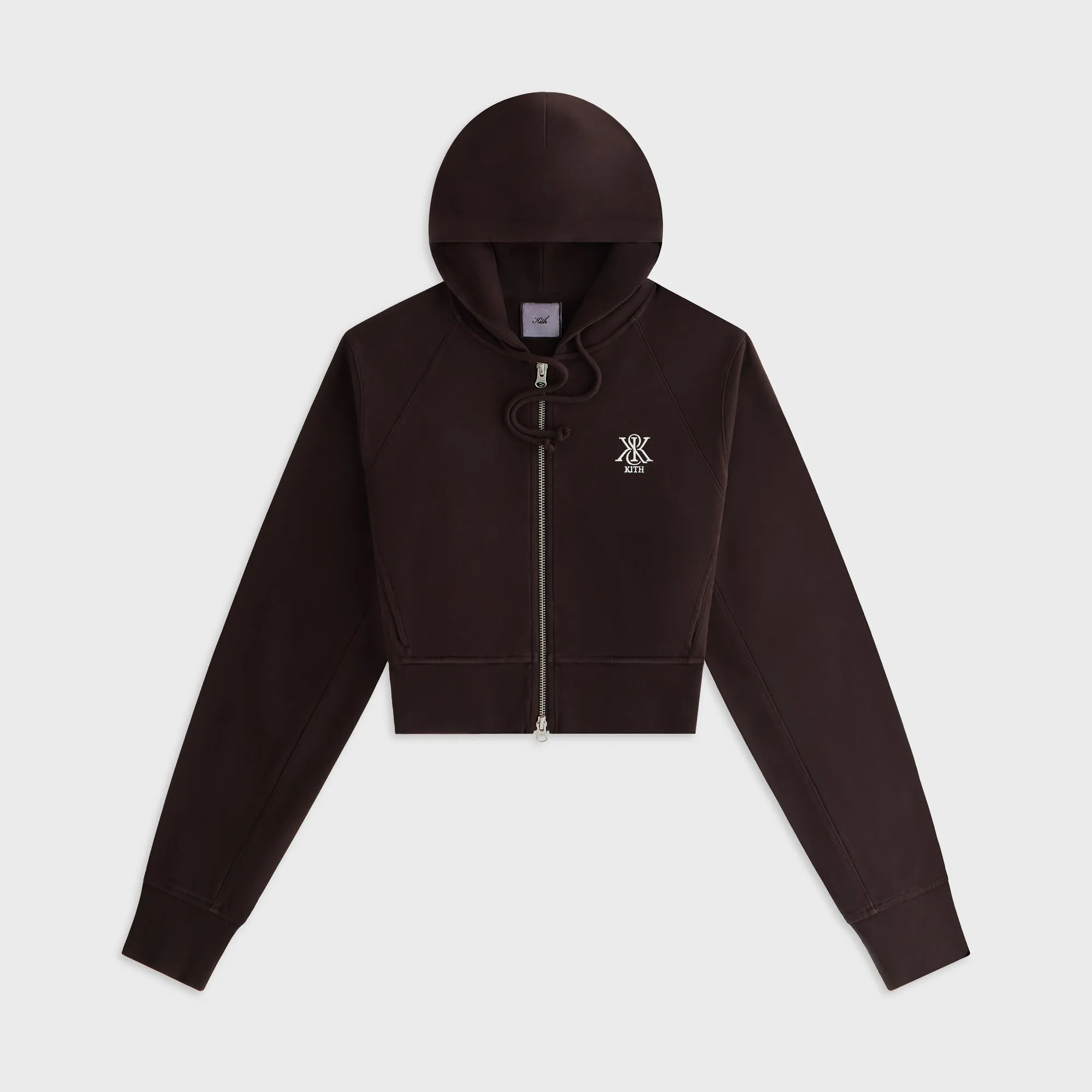 Kith Women Davin Cropped Hoodie - Incognito shrink-resistant product tag identification