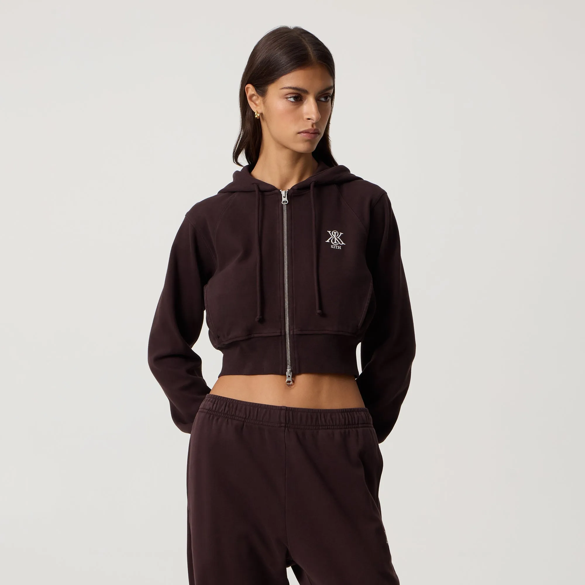 Timeless Bold Active Fit Kith Women Davin Cropped Hoodie - Incognito