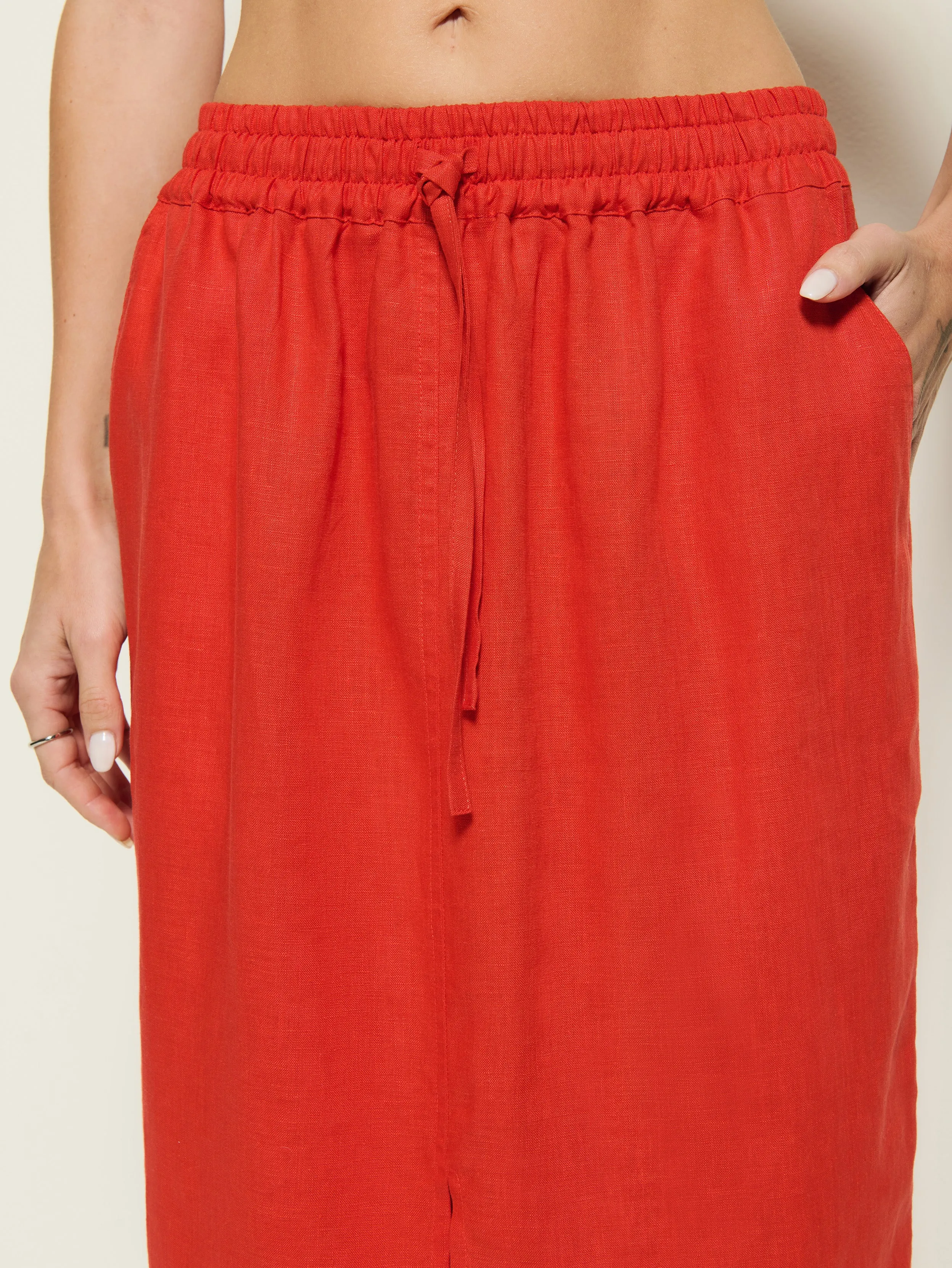 Velvet Finish Street Attire Maisie Midi Skirt