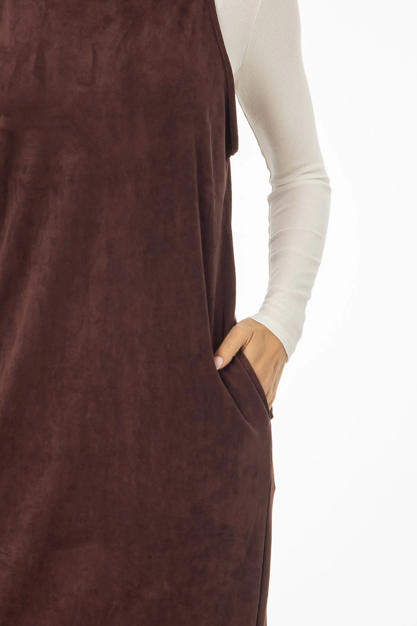 Maroon Microsuede Maxi Jumper flowy style