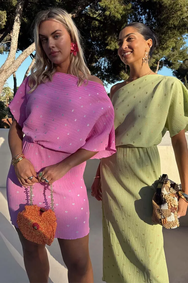 Bodycon-Fit Semi Formal Petal Pink Mini Tilly Dress