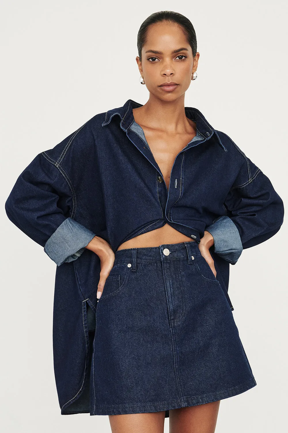 Chill Look Chic casual MASON INDIGO DENIM MINI SKIRT