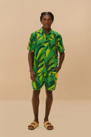 Green Banana Aquarela LENZING? ECOVERO? Viscose Shorts shorts set