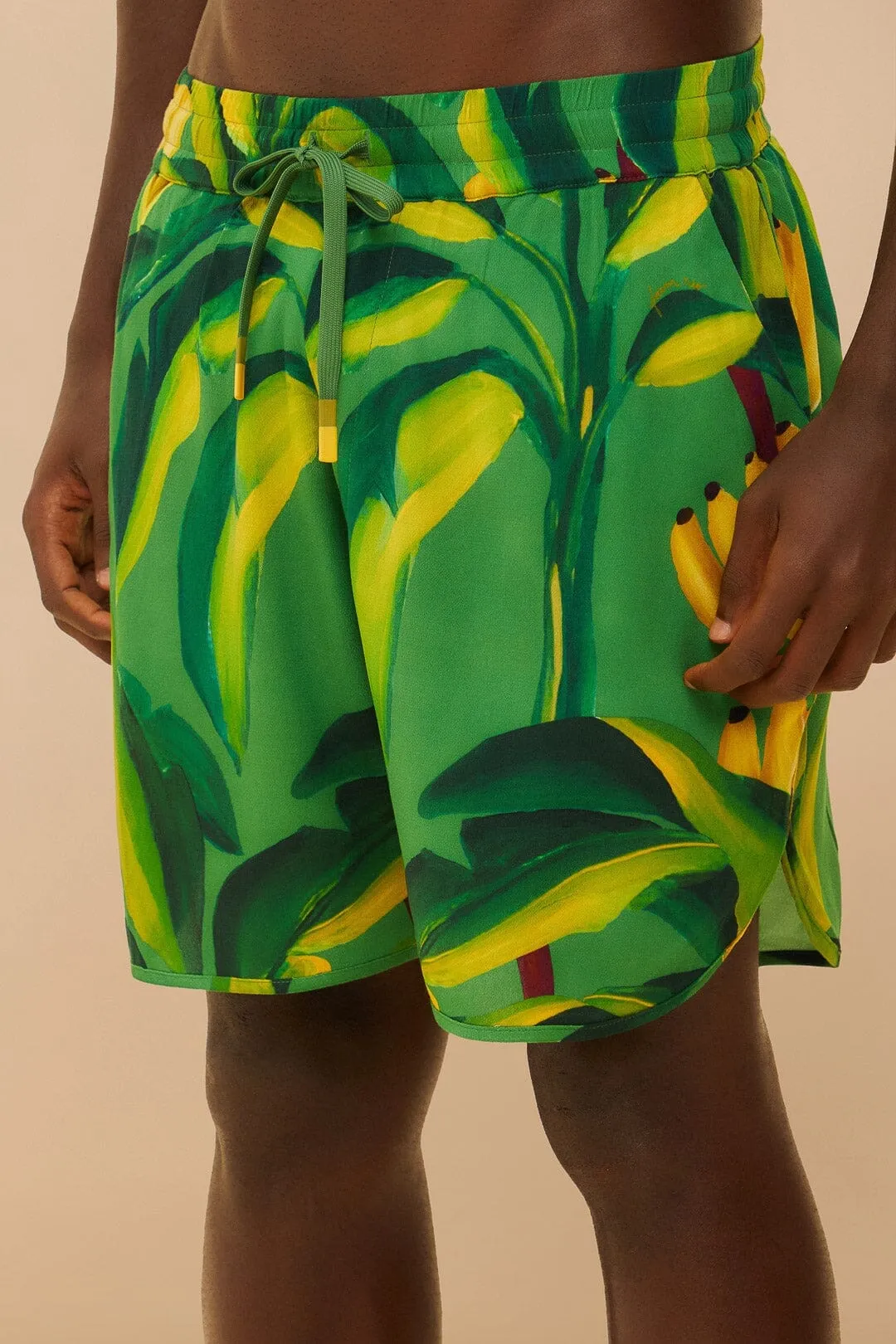 Green Banana Aquarela LENZING? ECOVERO? Viscose Shorts yoga clothes